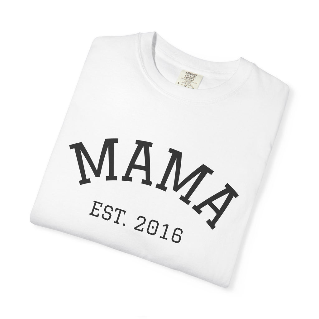 Mama Est. 2016 T-Shirt — Vintage Mom Tee