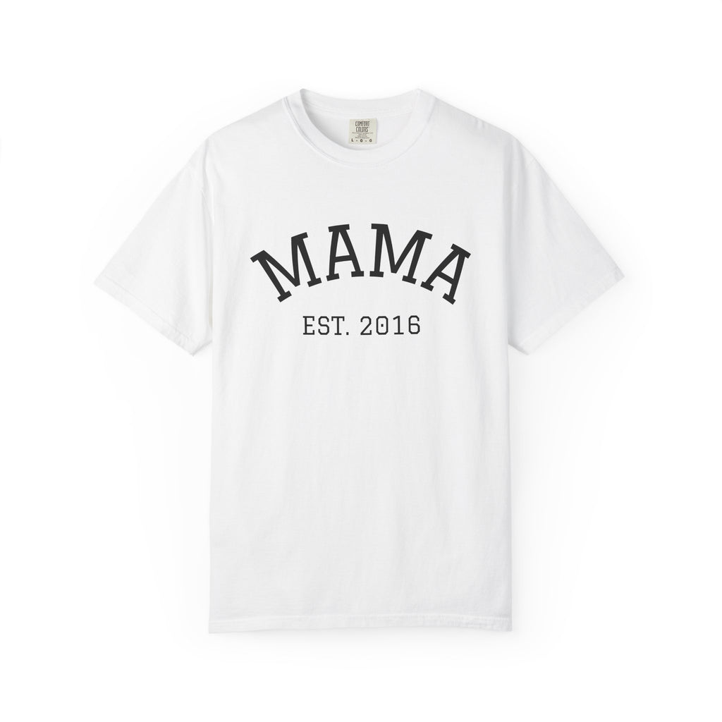 Mama Est. 2016 T-Shirt — Vintage Mom Tee