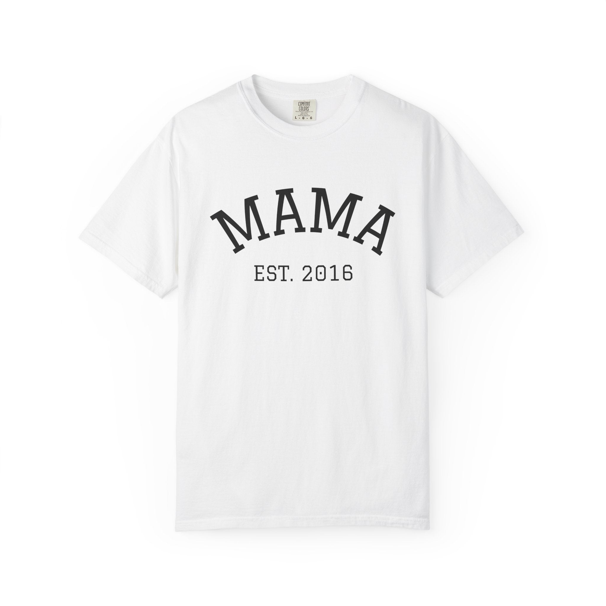 Mama Est. 2016 T-Shirt — Vintage Mom Tee